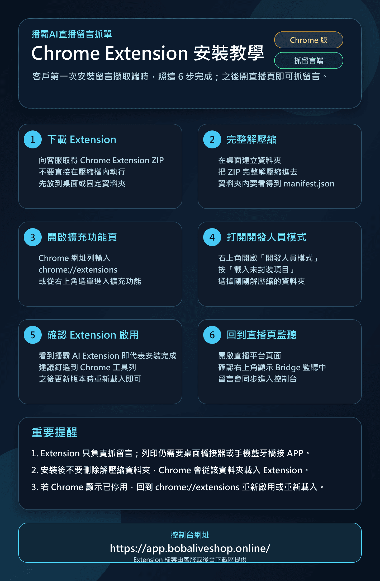 留言擷取 Extension 安裝教學